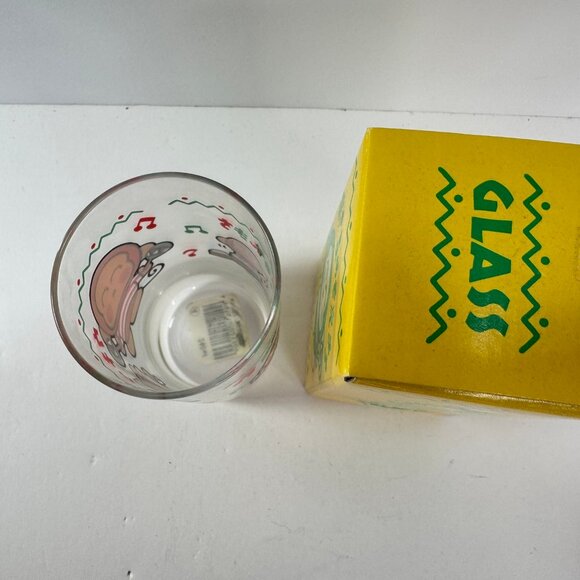 Monkichi Monkey Sanrio 1996 NIB Small Drinking Glass 4.5" tall - Picture 6 of 9